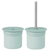 Oioi Ham+hüp Pipetli Silikon Bardak Seti River Green / Powder Grey - 1