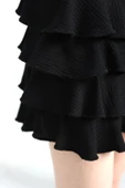 Kat Kat Bürümcük Mini Etek Siyah - 6