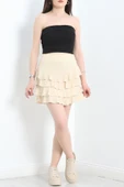 Kat Kat Bürümcük Mini Etek Bej - 2