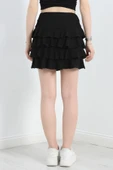 Kat Kat Bürümcük Mini Etek Siyah - 7