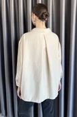 Taş Kadın Nakışlı Oversize Gömlek - 3