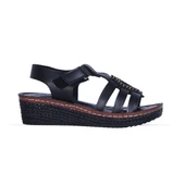 Moda Ayakkabı 184 Polero Dolgu Topuk Kadın Yazlık Sandalet - 5