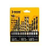 SGS 16 PARÇA AHŞAP/METAL/BETON MATKAP UCU SETİ - 1