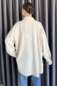Taş Kadın Nakışlı Oversize Gömlek - 3