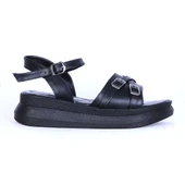 Moda Ayakkabı 147 Ortopedik Kadın Tokalı Sandalet Ayakkabı - 5