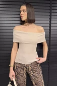 Taş Kadın Madonna Yaka Kaşkorse Bluz - 2