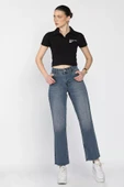 Mavi Kadın Kesik Paça Mom Jean Kot Pantolon - 1