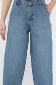 Açıkmavi Kadın Balon Mom Jean Kot Pantolon - 4