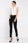 Siyah Yüksek Bel Kadın Jean Kot Pantolon - 2