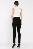 Siyah Yüksek Bel Kadın Jean Kot Pantolon - 3