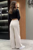 Taş Kadın Bol Paça Fitilli Pantolon - 3