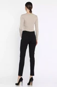 Siyah Yüksek Bel Likralı Kadın Slim Fit Jean Pantolon - 3