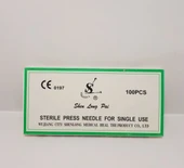Shenlong Çift Flasterli Press Needle 0.22 X 1.7 Mm 100 Adet Kalıcı Kulak Iğnesi - 2