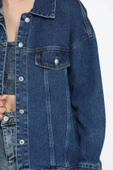 Koyumavi Oversize Kadın Jean Kot Ceket - 4