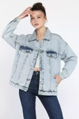 Buzmavisi Kadın Oversize Jean Kot Ceket - 2