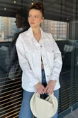 Taş Oversize Kadın Jean Kot Ceket - 2