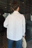 Taş Oversize Kadın Jean Kot Ceket - 4