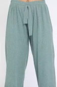 Siyah-gri-mint Fitilli Paça Lastikli 3 Lü Pantolon - 4