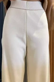 Krem Kadın Triko Pantolon - 3