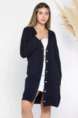 Lacivert Kadın Triko Hırka - 2