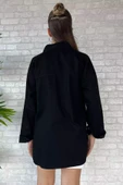 Siyah Çift Cepli Kot Jean Ceket - 3