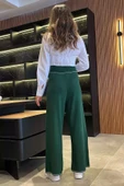 Zümrüt Yeşili Kadın Triko Pantolon - 3