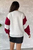 Gribordo Üç İplik Şardonlu Renk Garnili Kadın Sweatshirt - 4