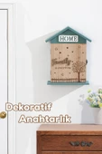 Porsima Duvara Montajlı Dekoratif Anahtarlık Dolabı - Duvar Askılı Saklama Kabini 17X27,5cm - 1