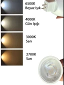 (1 Adet) Osaka 5W (40W) Beyaz Işık (6500K) G4 Duylu (İğne Bacak) Led Çanak Ampul - 4