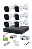 6 Kameralı Renkli Gece Görüşlü Güvenlik Kamera Seti - 1