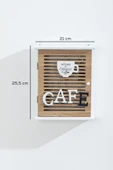 Porsima Duvara Montajlı Dekoratif Anahtarlık Dolabı - Duvar Askılı Anahtar Saklama Kabin 21X25,5cm - 3