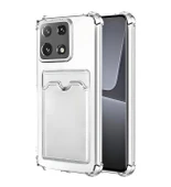 Xiaomi Mi 14T Uyumlu Kamera Korumalı Kartlıklı Köşeleri Airbag Tasarımlı Darbe Önleyici Şeffaf Silikon Kılıf - 1