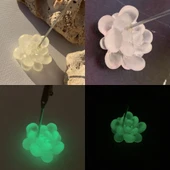 Şeffaf Yeşil Fosforlu Neon Renk Sukulent Şekil Kağıt Tutacağı Notluk Epoksi El Yapımı Hediyelik - 2