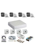 4 Kameralı Dış Ortam Güvenlik Kamera Seti 1 Tb Hdd - 1