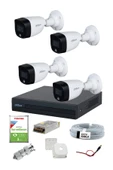 4 Kameralı Renkli Gece Görüşlü Güvenlik Kamera Seti - 1