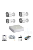 Colorvu Gece-karanlıkta Renkli 4 Ahd Kameralı 4 Kanal Kayıt Cihazı Güvenlik Kamera Seti - 1