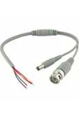 10 Adet Hazır Kablolu Bnc Konnektör Dc Power Jak Cctv Y Kablo - 1