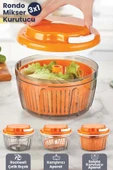 Urve 3 Fonksiyonlu İpli Karıştırıcı El Rondosu Doğrayıcı Salata Kurutucu Blender Seti - 1