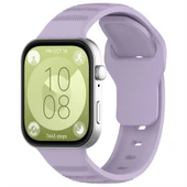 Huawei Watch Fit 3 Uyumlu Nomad Tasarım A+ Kalite Soft Silikon Kordon  Lila thumbnail 1