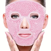 Terapi Jel Yüz Maskesi Soğuk Ve Sıcak Boncuklu Ayarlanabilir Maske (pembe) - 1