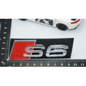 DK Tuning S6 Gümüş Kırmızı 3D Ön Panjur Logo Audi İle Uyumlu - 4