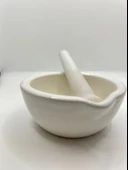 Porselen Havan Takımı 130 mm . Büyük Boy Eczane ve Laboratuvar Tipi Ezme & Toz Haline Getirme - 3