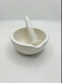 Porselen Havan Takımı 130 mm . Büyük Boy Eczane ve Laboratuvar Tipi Ezme & Toz Haline Getirme - 1