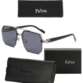 Faven Erkek Güneş Gözlüğü Gözlük Kılıfı ile UV400 Güneş Gözlüğü - 3