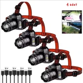 Zoom Sensörlü LED Kafa Feneri | USB-C Şarjlı, Yakınlaştırmalı, Dijital Göstergeli, Su Geçirmez - 18