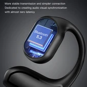 Amorus Fn-98 Tek Kulak Bluetooth Kulak Askılı Kulaklık Kablosuz Kulaklık - Siyah - 2