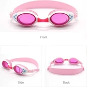 Zsykd Yıldız Desen Anti-Sis Silikon Yüzme Gözlükleri Çocuklar İçin Kulak Fişleri (Pembe) - 2