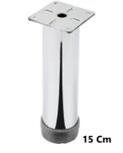 Mobilya Kanepe Baza Koltuk Çekyat Yükseltme Ayağı Tablalı Krom Metal 15 Cm 4 Adet thumbnail 5