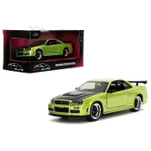 Jada Pi̇nk Sli̇ps 1:32 Ölçekli Araba 2002 Nissan Skyline Gt-R (R34) thumbnail 1