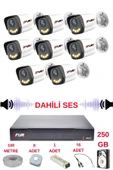 FURY 8 li Sesli Gece Renkli Görüş Güvenlik Kamerası Su Geçirmez Güvenlik Kamerası Seti 5590s 250GB thumbnail 1